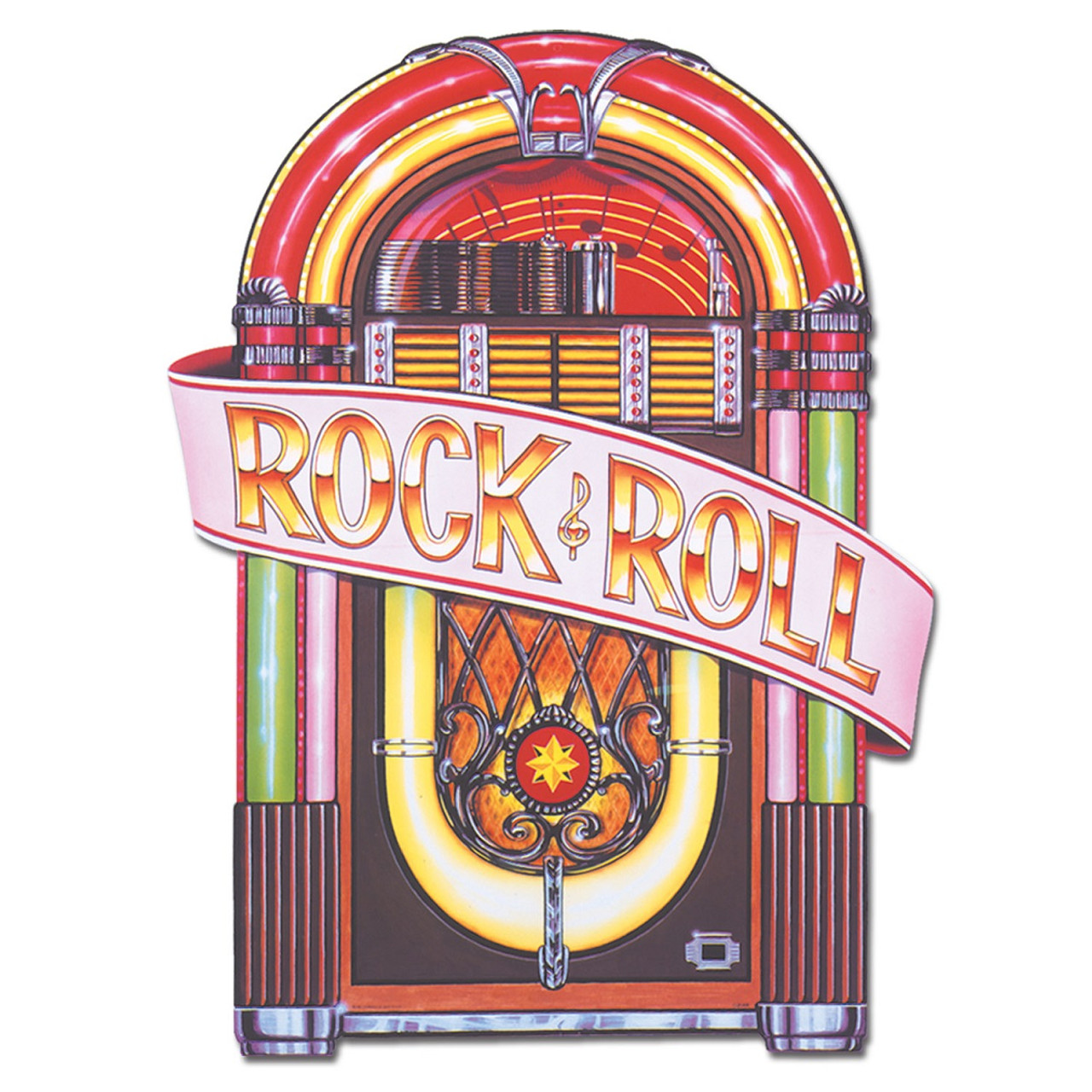 Club Pack Of 12 Vintage Style 50 S Rock Roll Juke Box Cutout