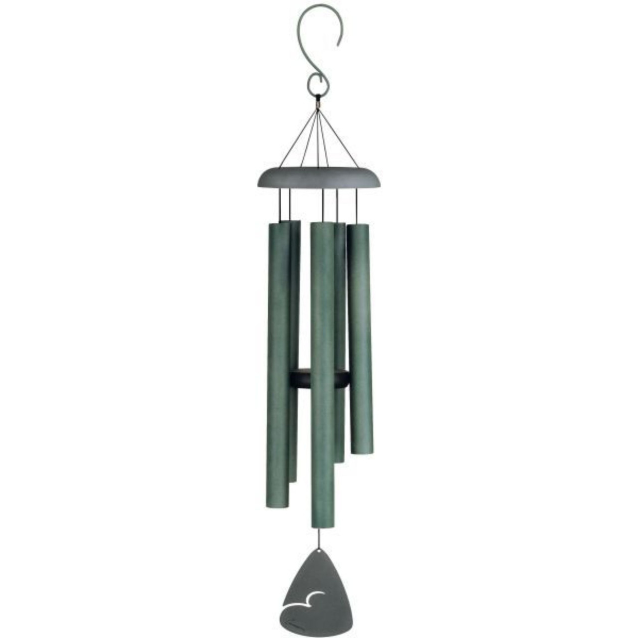 36" Forest Green Speckle Outdoor Patio Garden Wind Chime Christmas