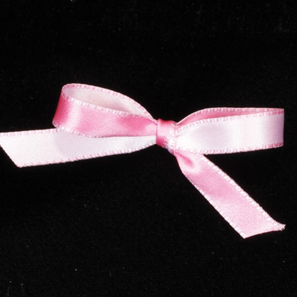 Pink Double Sided Craft Ribbon with Stitch Edge 0.25