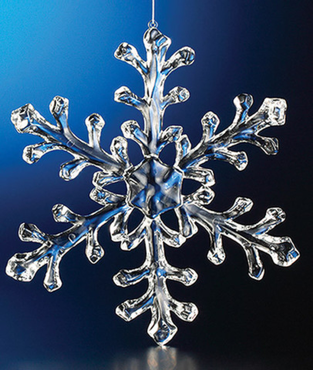 Club Pack of 12 Clear Icy Large Christmas Snowflake Ornaments 9.5