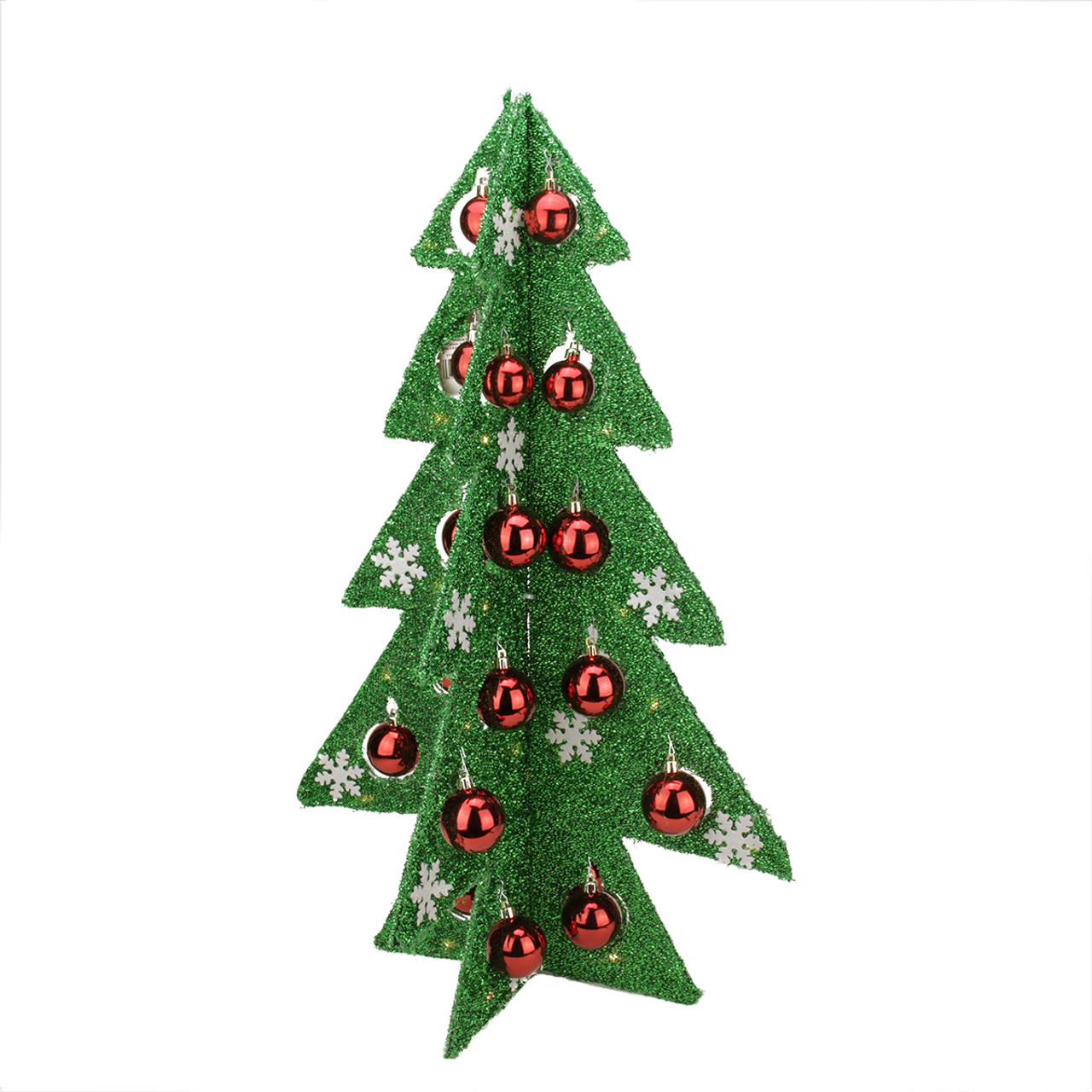 16 Pre-lit Artificial Tabletop Christmas Tree for Best Christmas Home  Table Decorations (Battery Not Include) Silver 