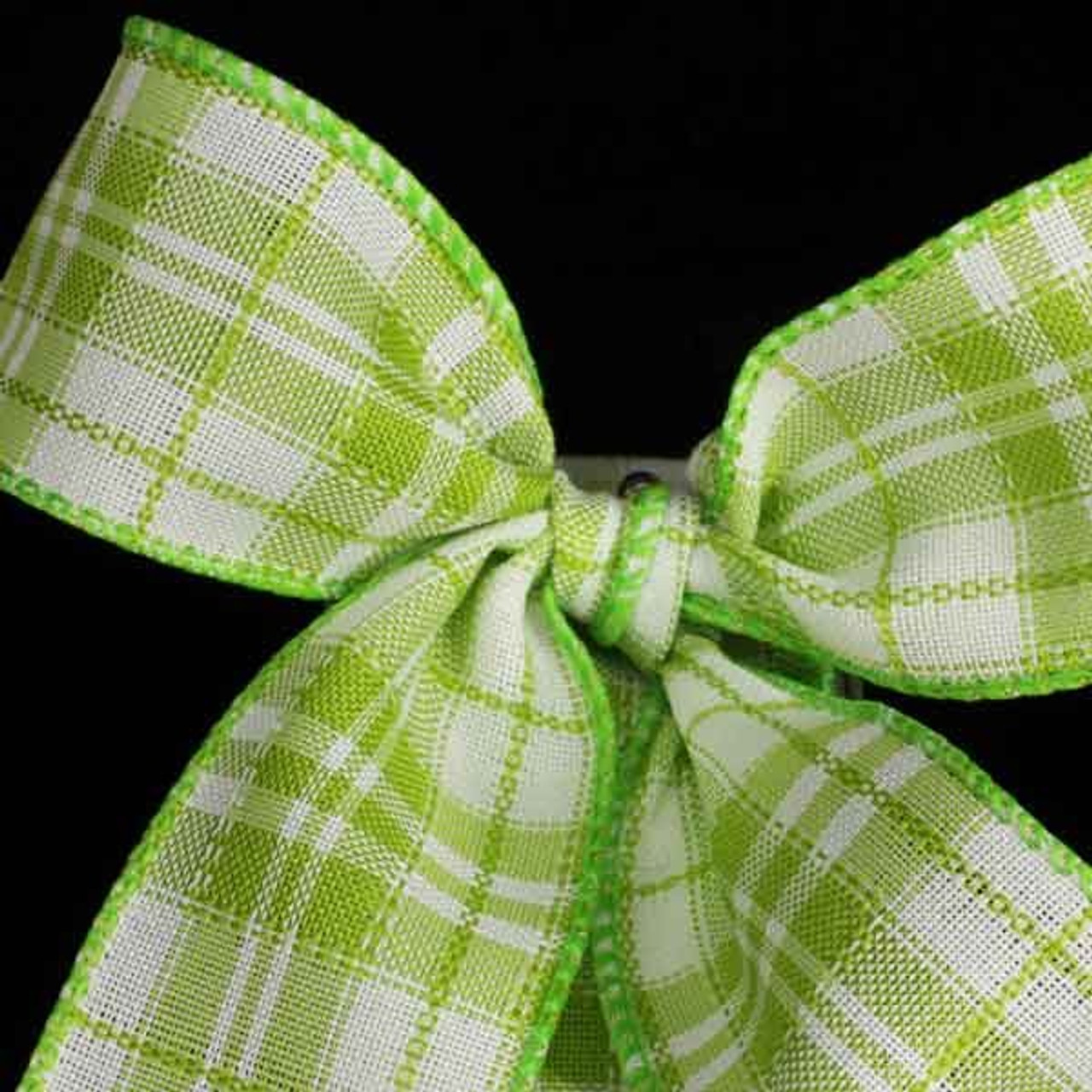 24” Black / White Plaid Package with Bow Spray - Cranberry