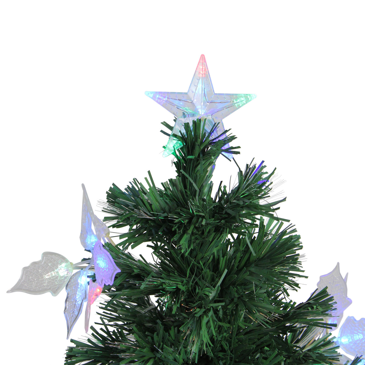 3' Pre-Lit Medium Fiber Optic Floral Artificial Christmas Tree - Multi ...