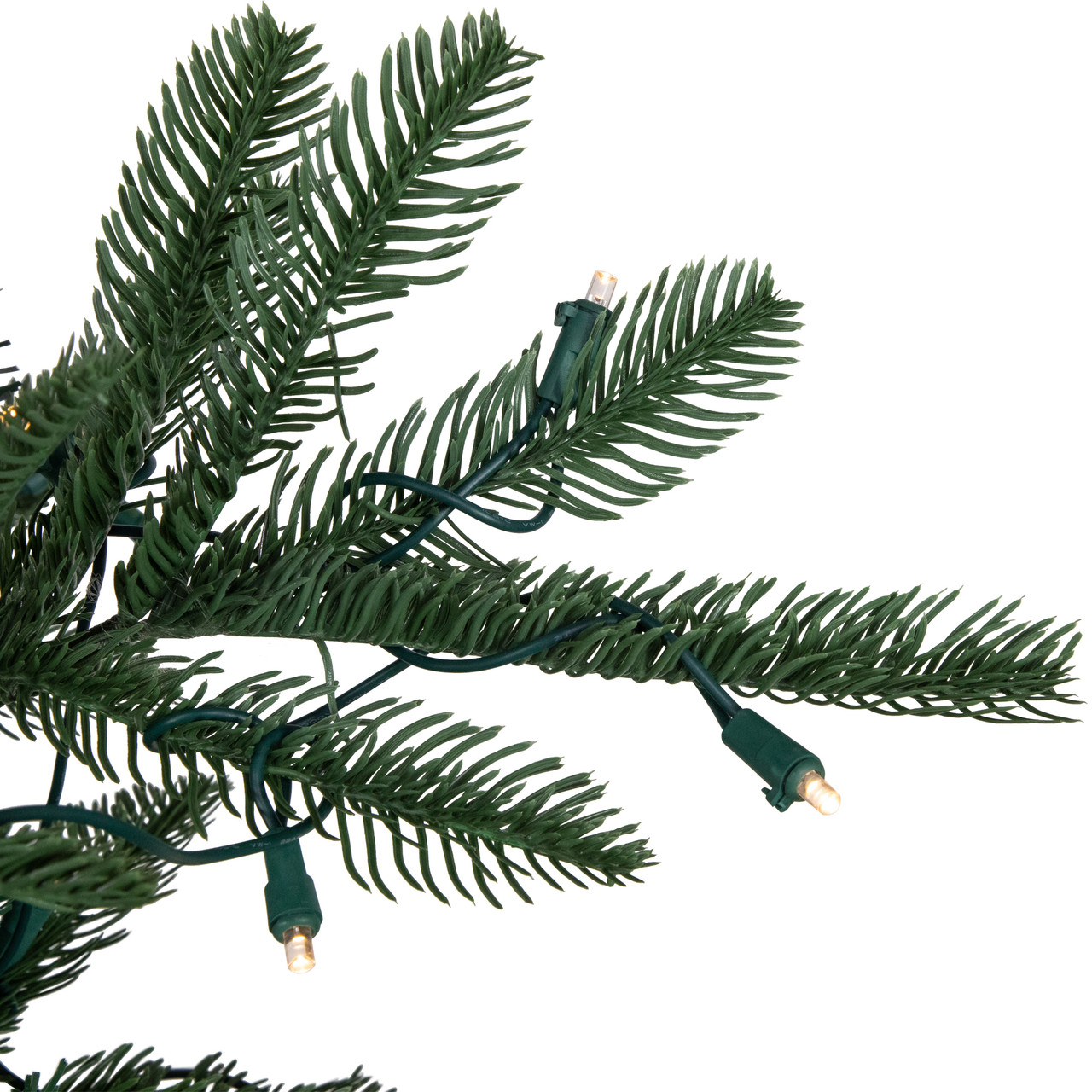 6.5' Real Touch️ Pre-Lit Slim Nordmann Fir Artificial Christmas Tree - Thumbnail 3