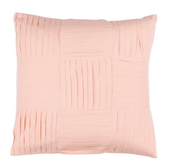 22 Serene Grace Blush Pink Decorative Square Woven Throw Pillow