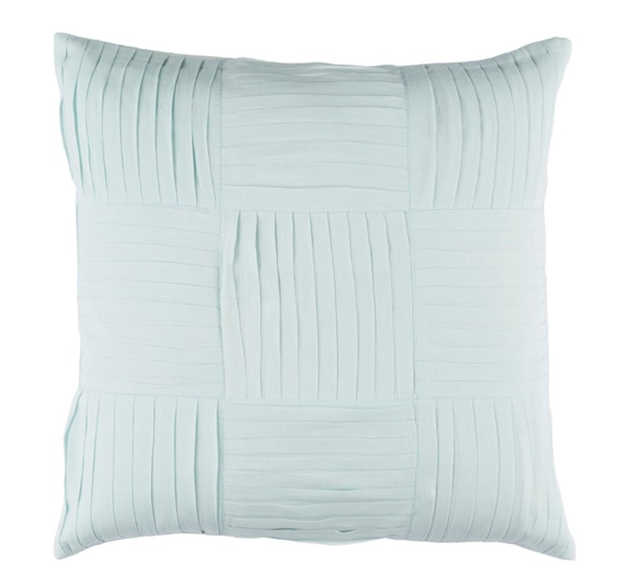 Serene Grace Light Seafoam Green 18 Decorative Square Woven Throw