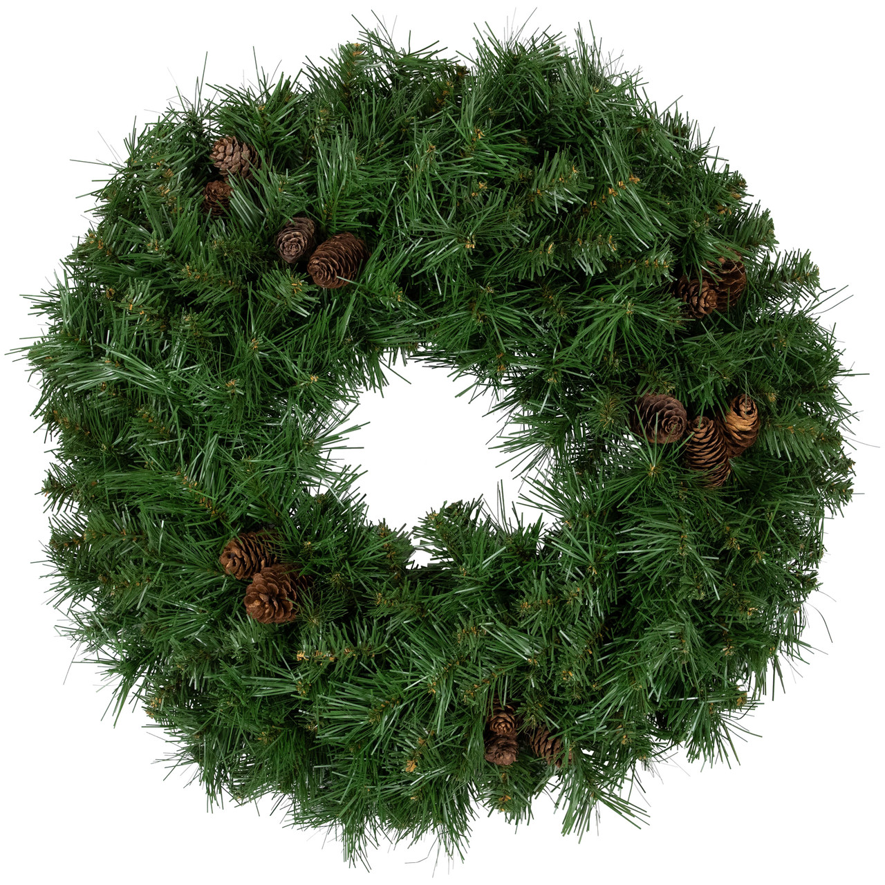 Northlight 25 in. Green Unlit Artificial Pine Heart Shaped Wreath