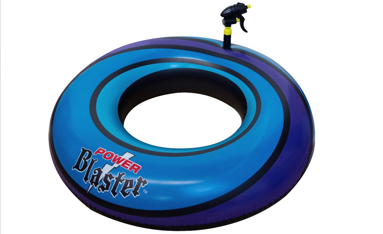 42 Blue and Purple Inflatable Power Blaster Swimming Pool Inner Tube