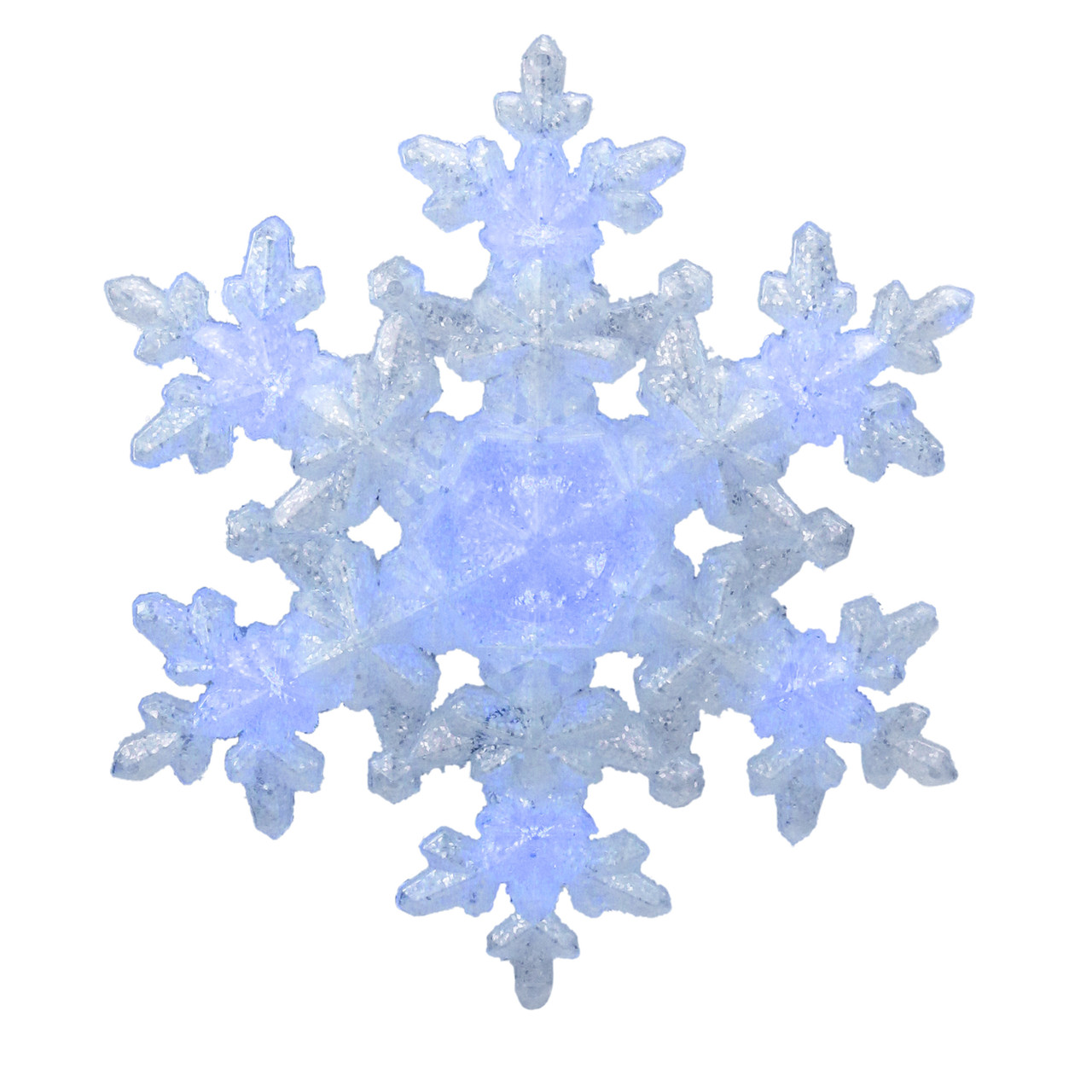9 25 Led Lighted White Blue Sparkly Snowflake Christmas Tree