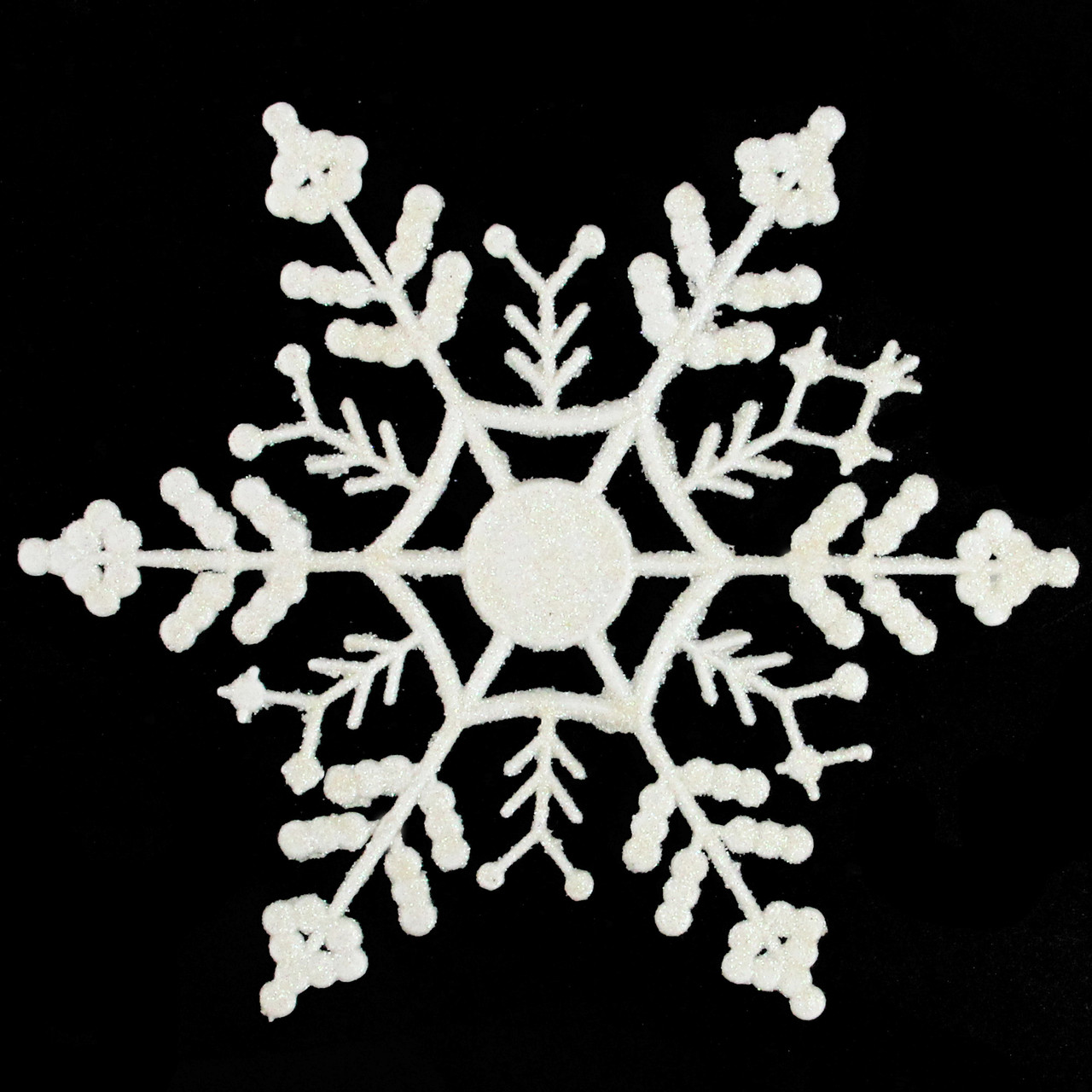 1 Inch SILVER Mini Wood Snowflake Christmas Ornaments 25 QTY