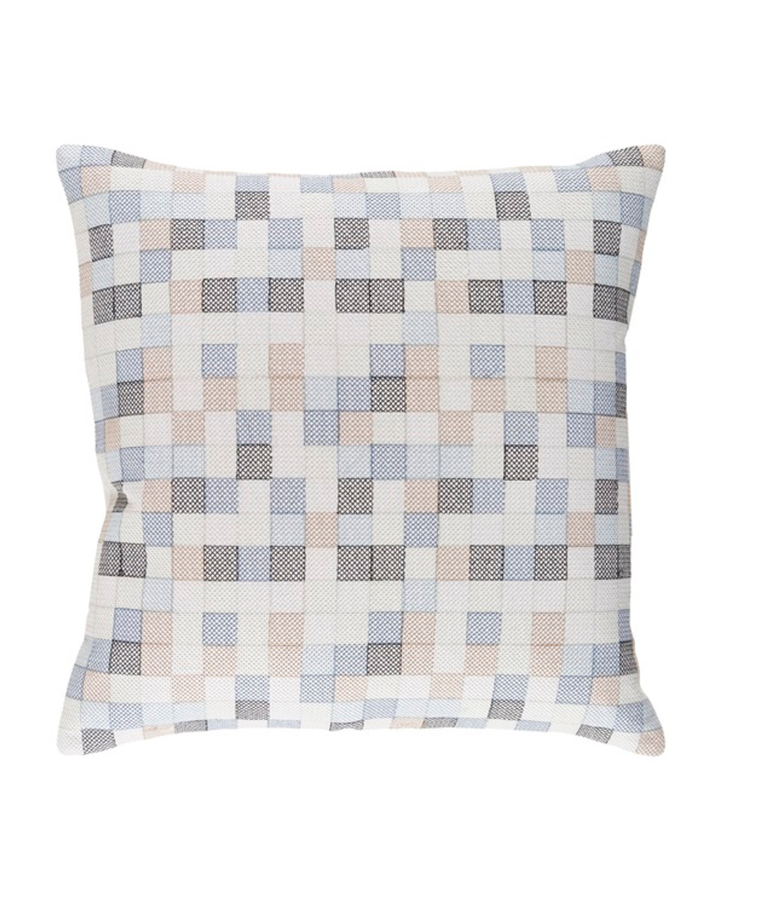 22 Steel Blue Eye Liner Black Chevron Decorative Throw Pillow