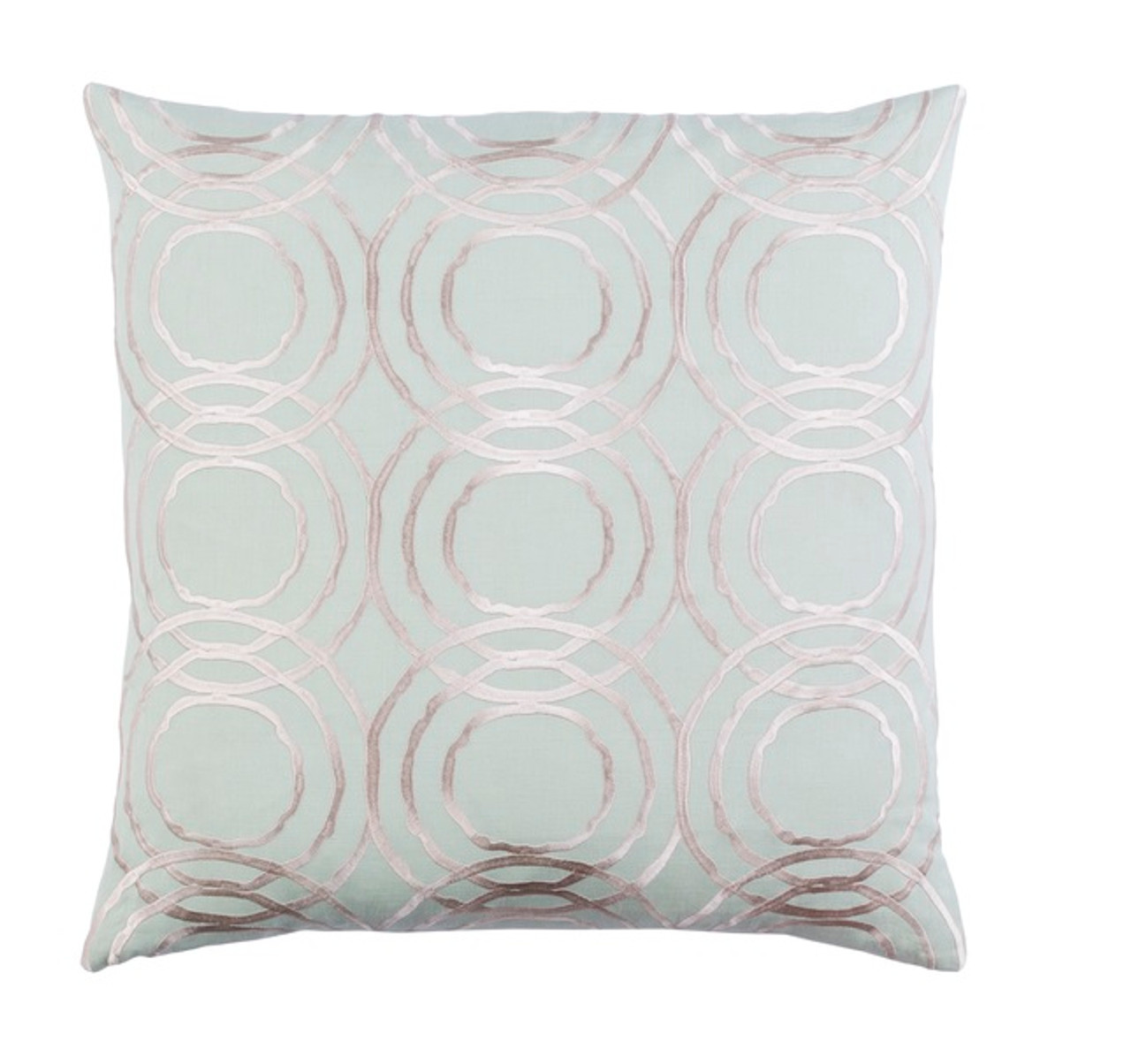 18 Seafoam Green Cream Chevron Decorative Throw Pillow Poly