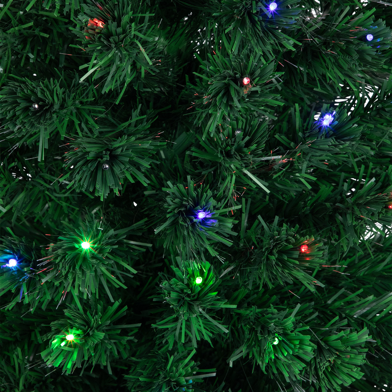 6' Pre-Lit LED Fiber Optic Color Changing Christmas Tree with Star Tree ...