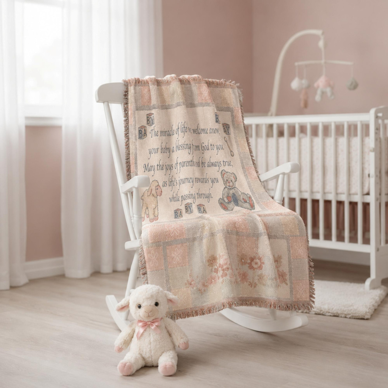 New Baby Welcome Poem Celebration Afghan Throw Blanket 40 X 50 Christmas Central