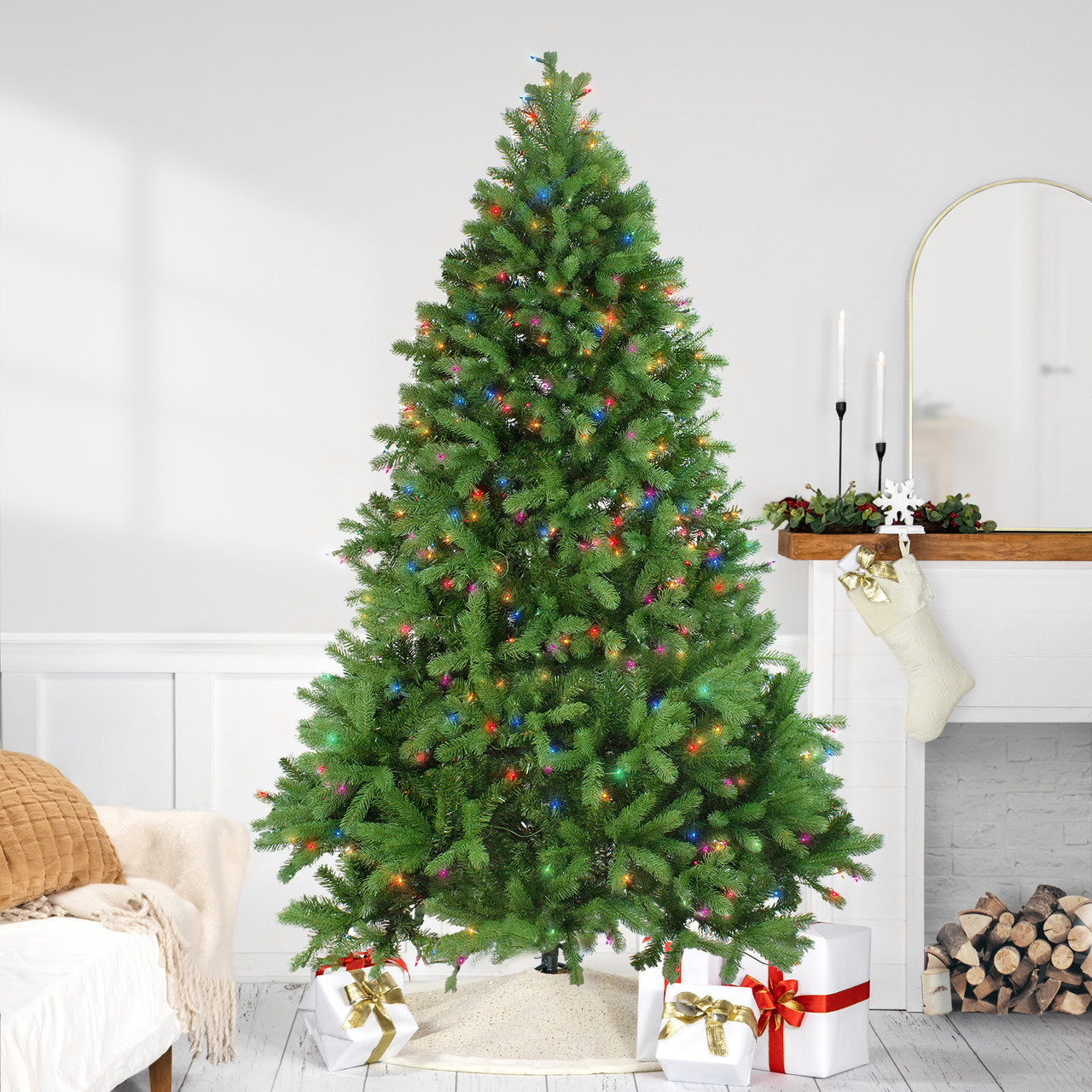 Real Touch™️ Pre-Lit Noble Fir Full Artificial Christmas Tree