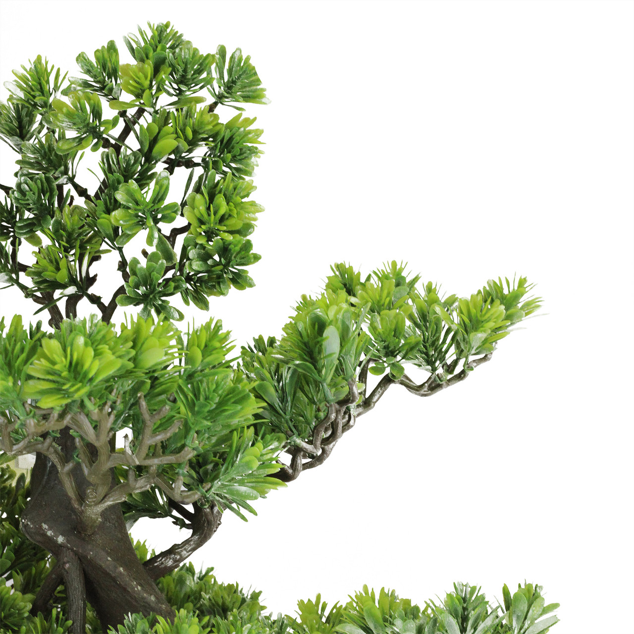 21" Artificial Japanese Bonsai Tree in Round Stone Pot Christmas Central