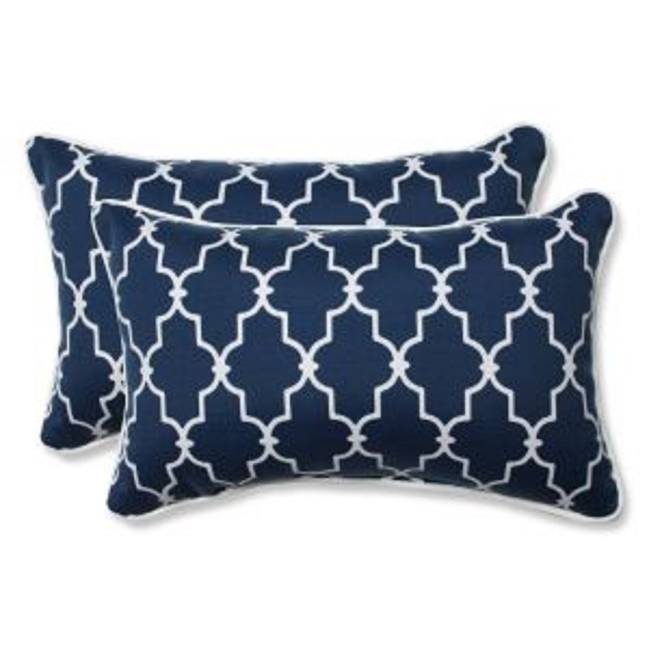 navy rectangle throw pillow