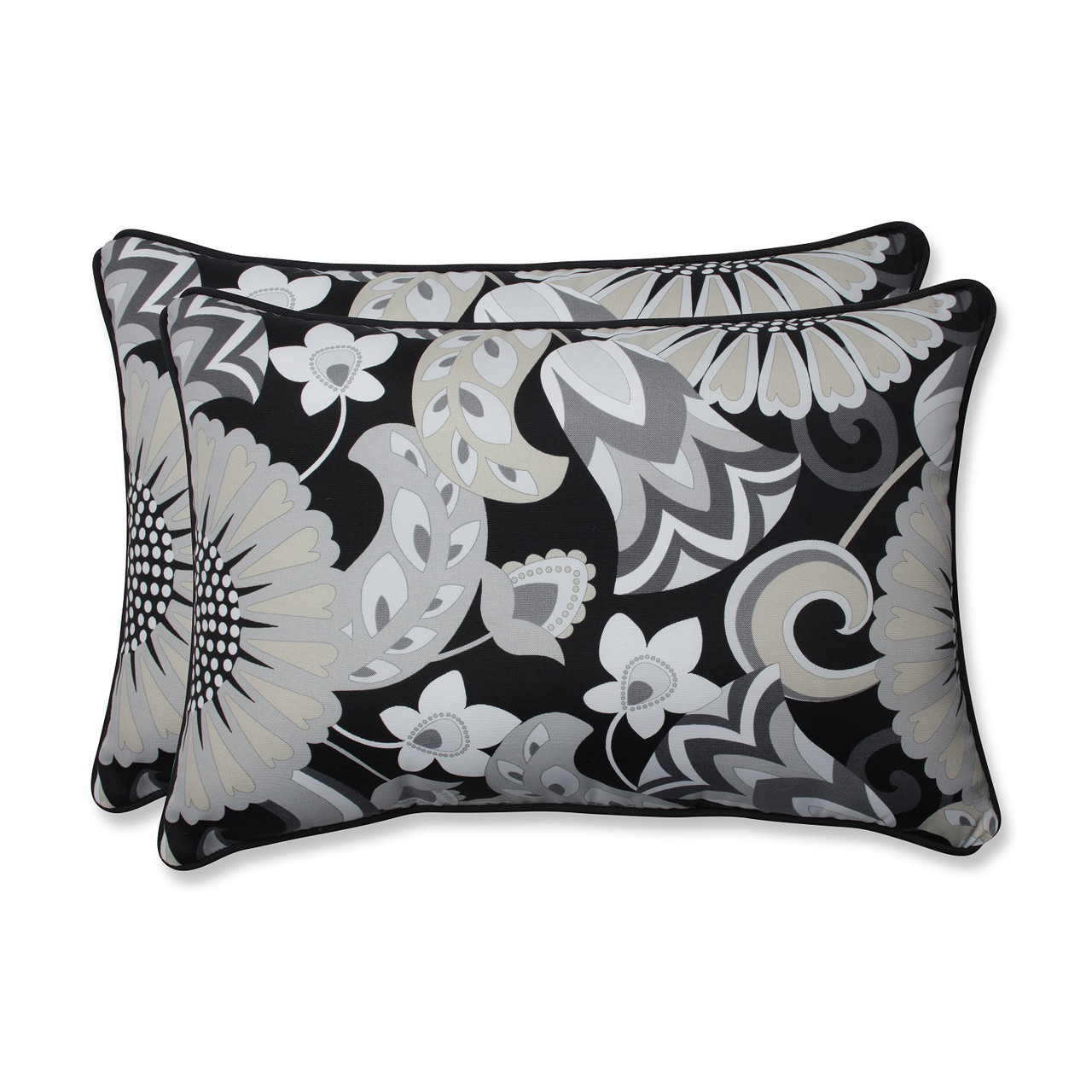 black rectangle throw pillow