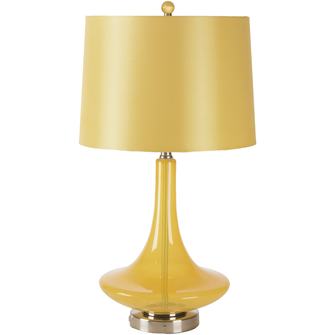 yellow glass lamp base