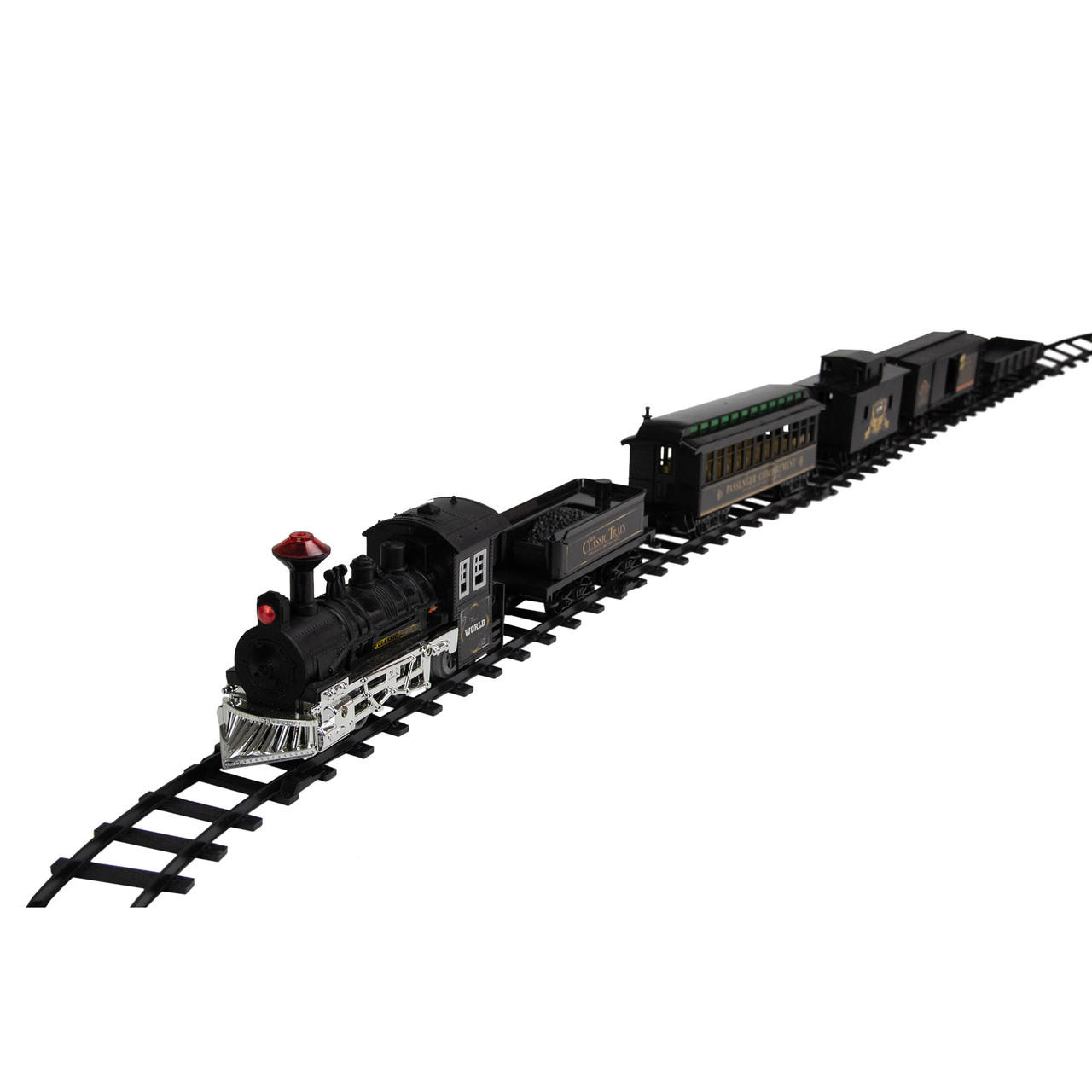 lighted train set