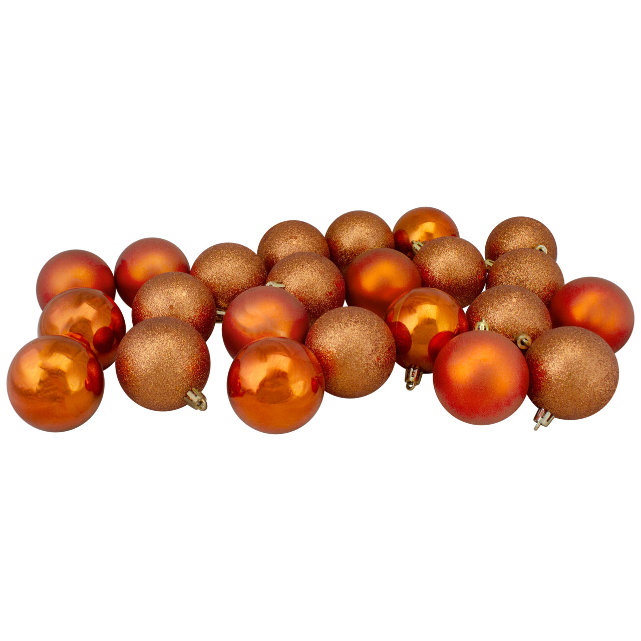 Flocked Red/Orange Shatterproof Ball Boxed Orn