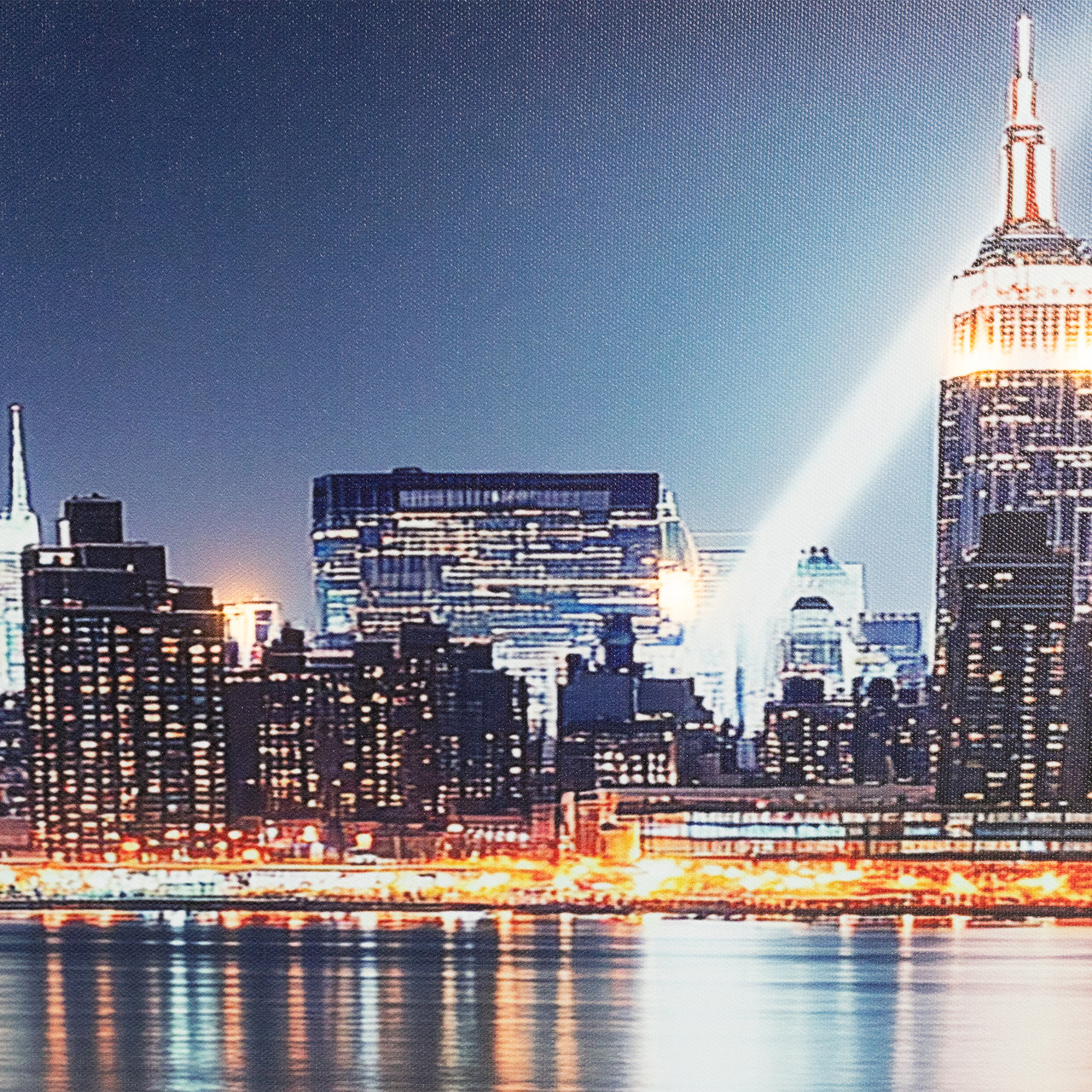 LED Lighted New York City Skyline Canvas Wall Art - 15.75