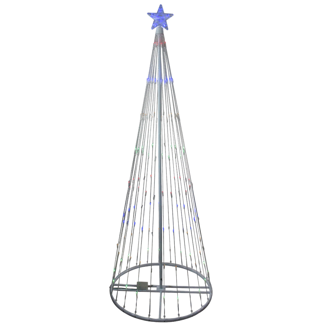 12 Multi Color Led Lighted Christmas Tree Show Cone Yard Art Decoration Christmas Central