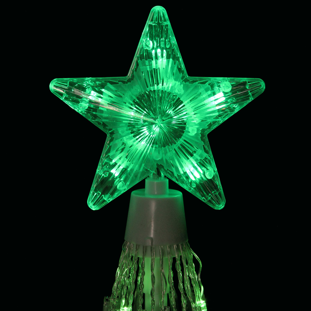 6' Green LED Light Show Cone Christmas Tree Lighted Yard Art Decoration