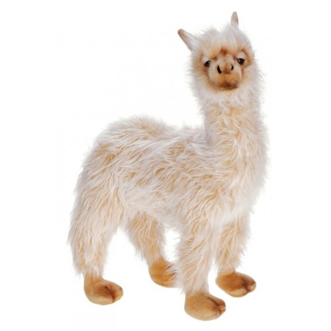 Set of 2 White Handcrafted Plush Llama Stuffed Animals 16.75