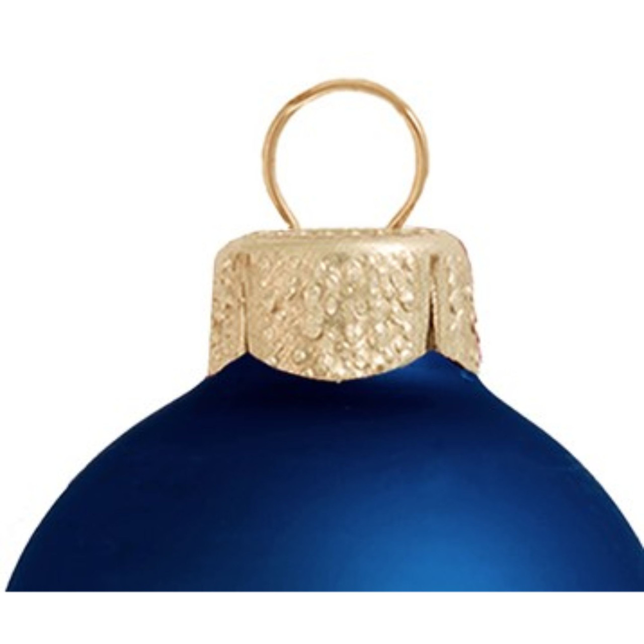 40ct Midnight Blue Matte Glass Christmas Ball Ornaments 1.5" (40mm) Christmas Central