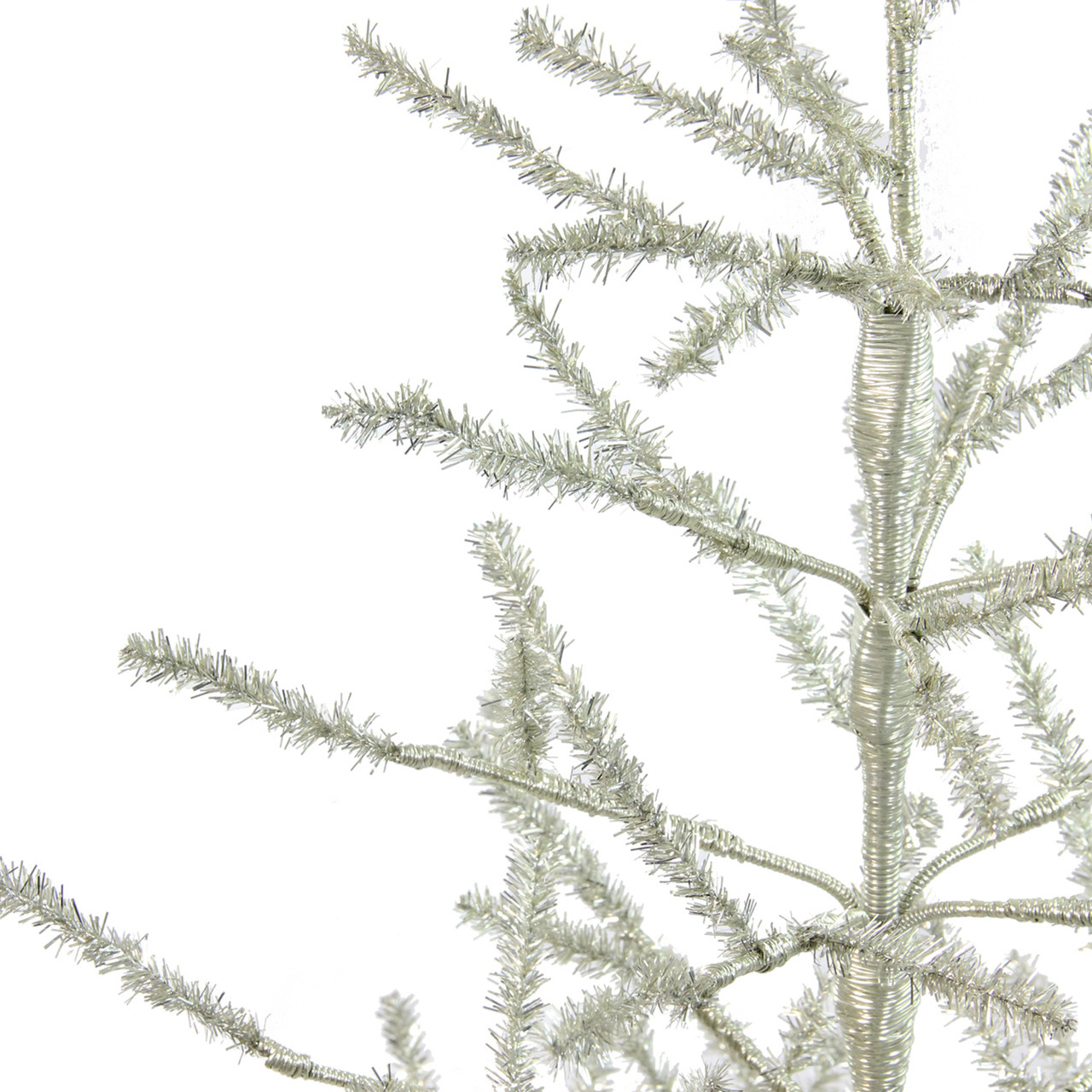 3' Champagne Tinsel Full Artificial Christmas Twig Tree Unlit