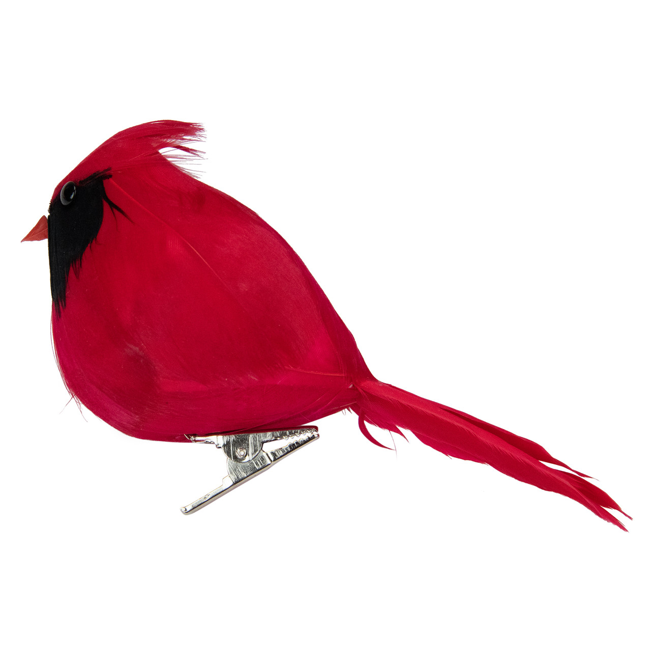 5” Red & Black Cardinal Bird Clip-On Christmas Tree Ornament ...