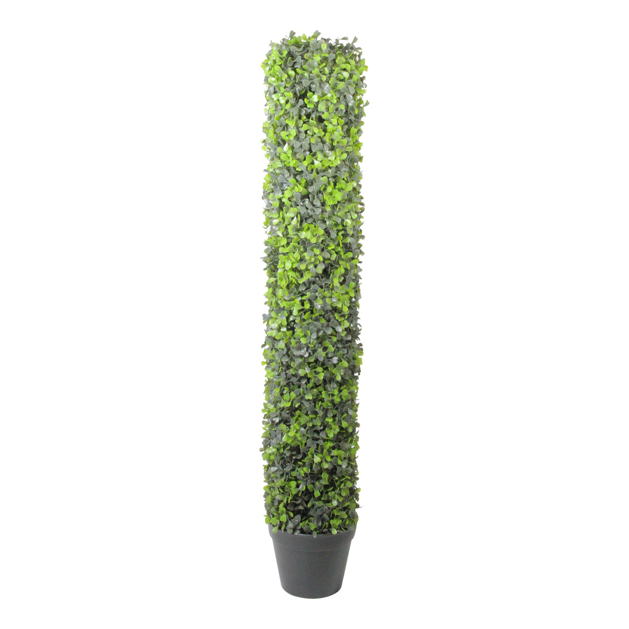 37 5 Potted Two Tone Boxwood Column Artificial Topiary Tree