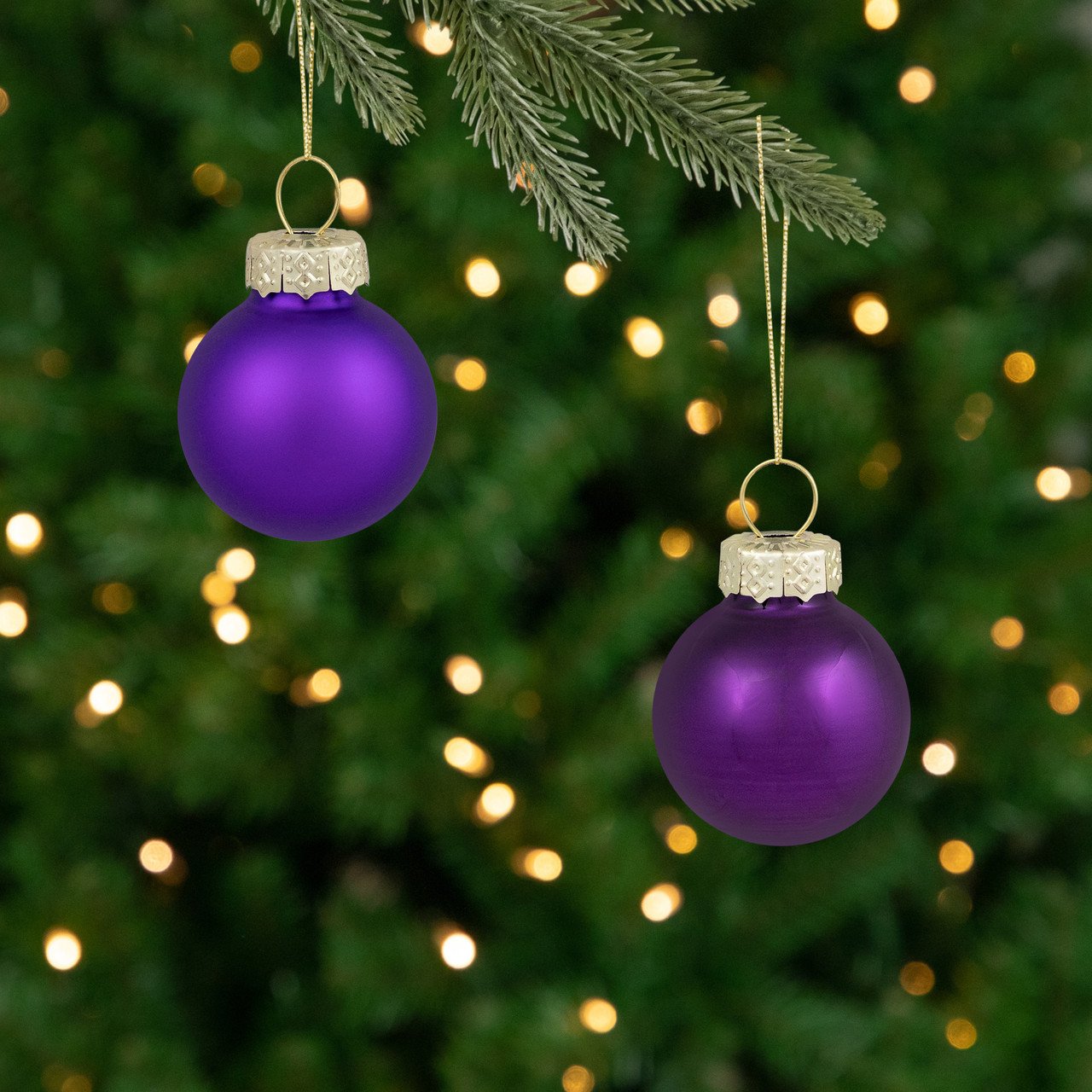 2-Finish Glass Ball Christmas Ornaments - 1