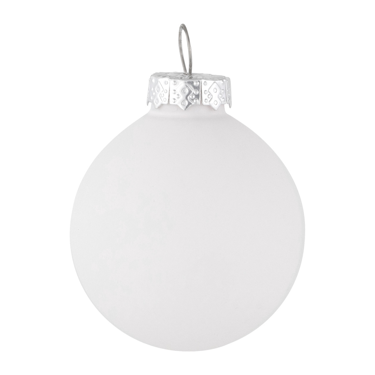 10ct Shiny & Matte Silver Glass Ball Christmas Ornaments 1.75 ...