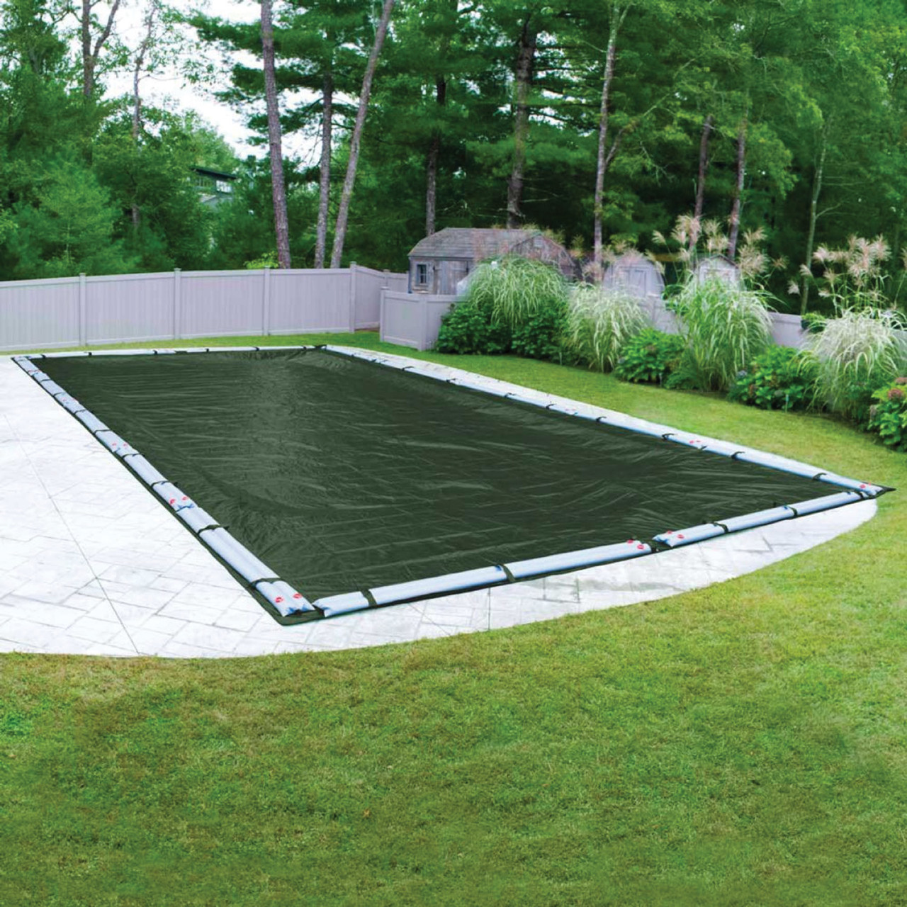 Swim Central Supreme Guard In-Ground Winter Pool Cover with Right Step