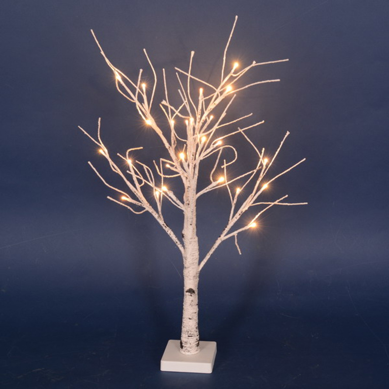 2 Pre Lit Medium Birch Twig Artificial Christmas Tree Clear Led