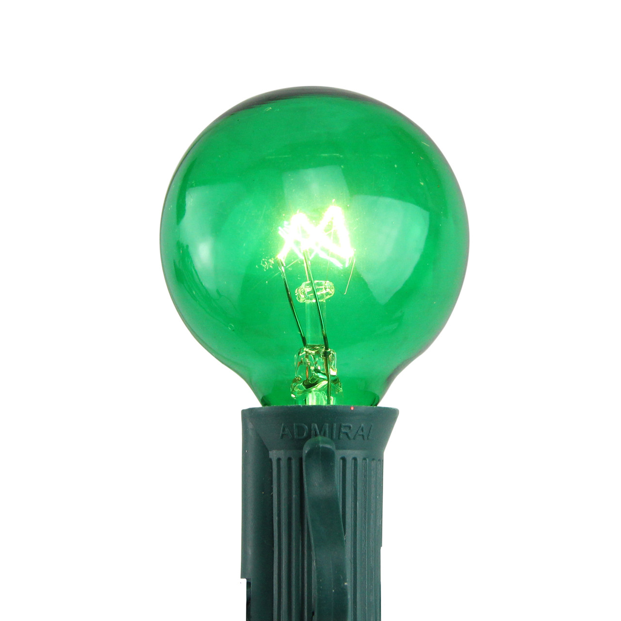 25-Pack G40 Incandescent Bulbs - Red & Green Candelabra Base For Christmas Lights & Night Lights