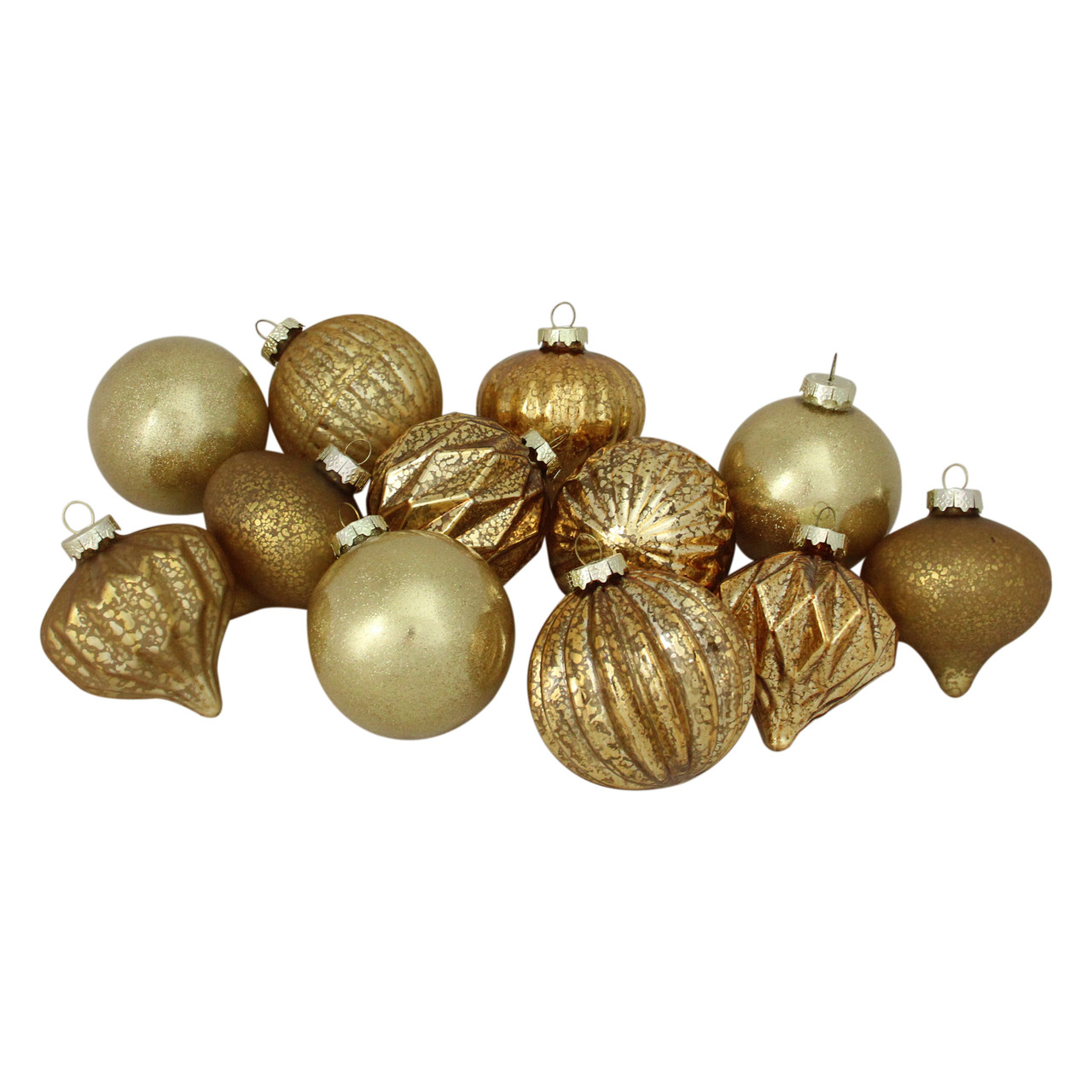 Northlight 4ct Green Velvet Glass Christmas Ball Ornaments with Gold  Snowflakes 3 (80mm) 