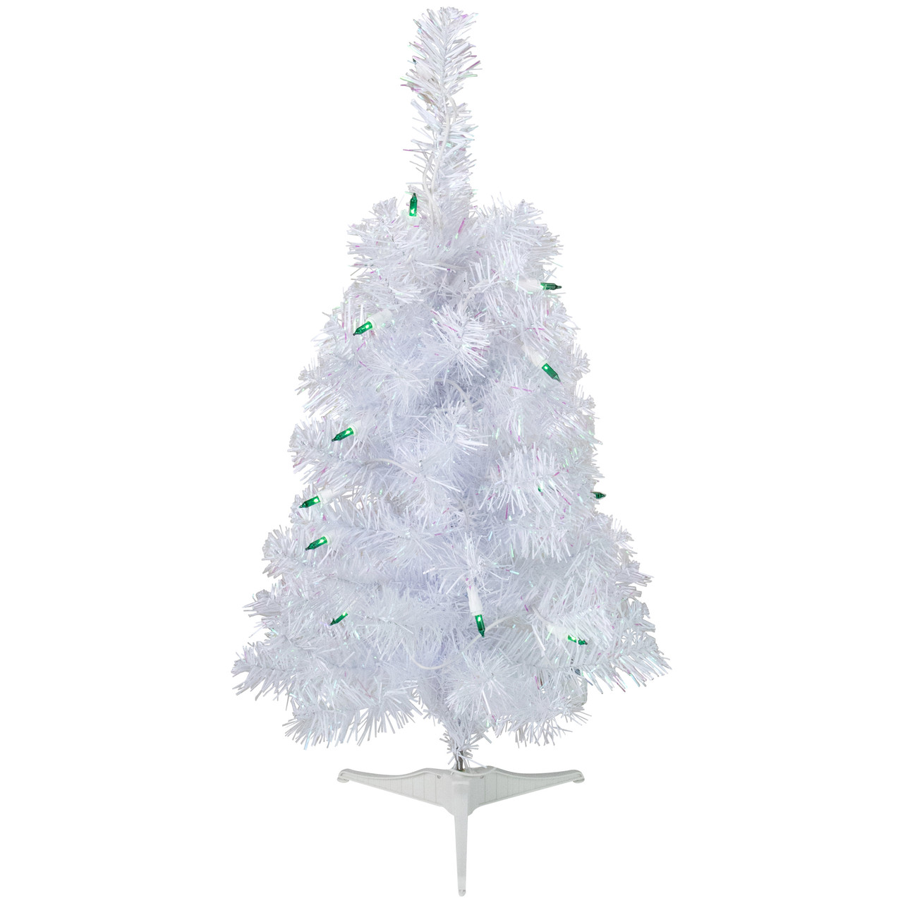 Northlight 2' Lighted Rockport White Pine Artificial Christmas Tree Green Lights