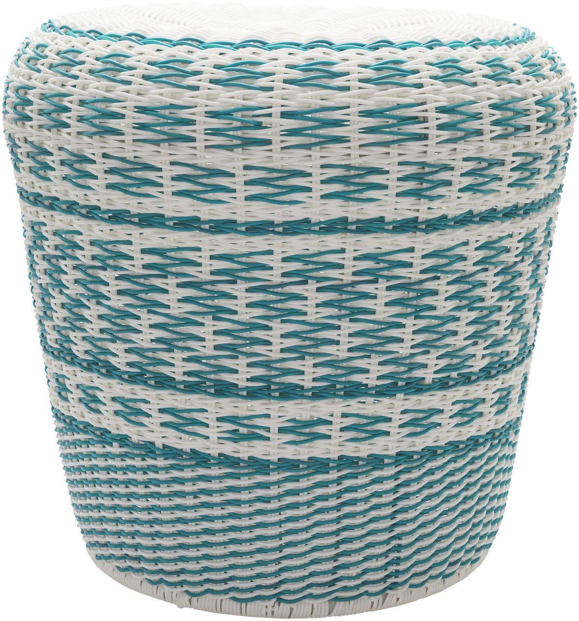 18 Parkdale Turquoise White Outdoor Decorative Patio Garden