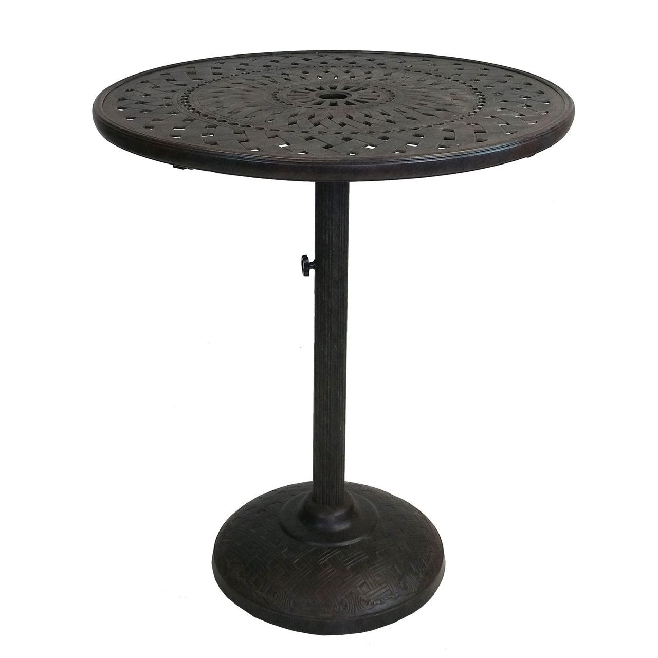 40 75 Brown Black Round Ornate Outdoor Patio Furniture Bar Table Christmas Central