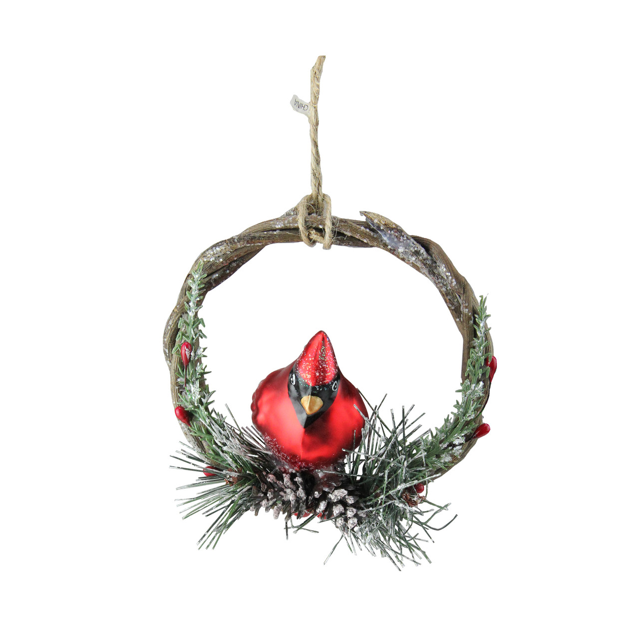 Cardinal Sitting in A Nest - Ornament