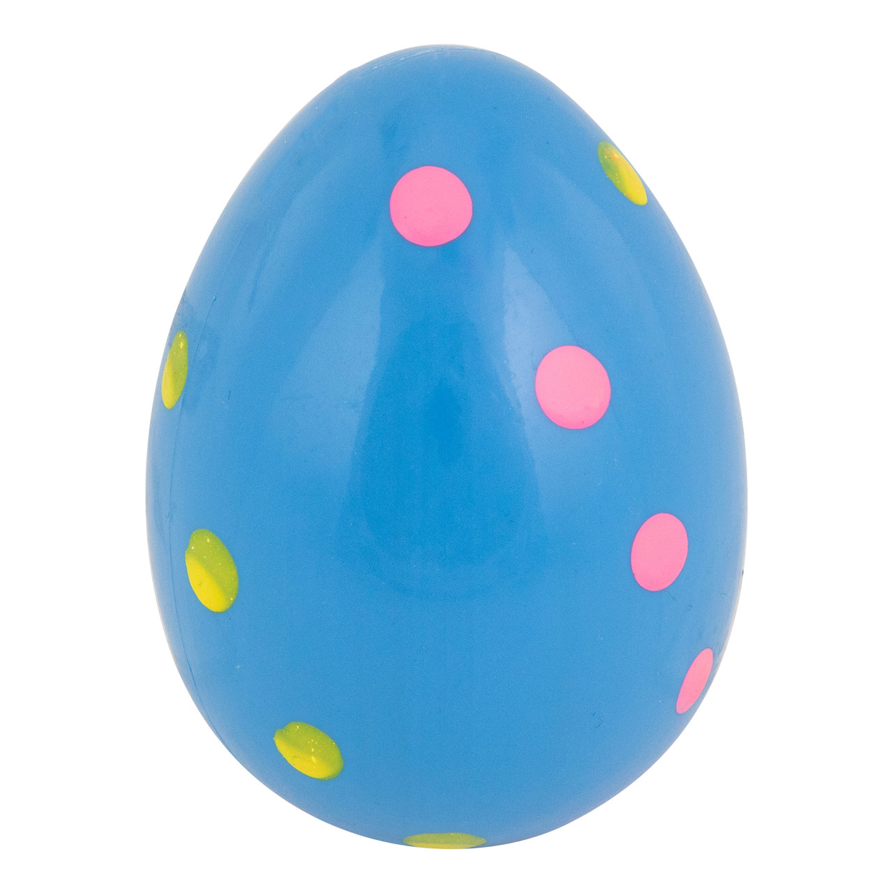 Easter egg, Blue Dotted Easter Egg with Pink Bow, blue and white