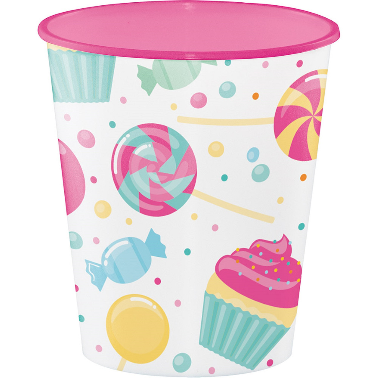 Disposable Plastic Cups With Lids For Drinks, Desserts, Christmas