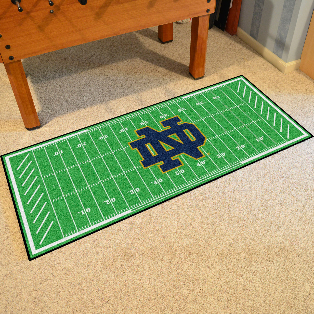 NCAA Notre Dame Fighting Irish Football Field Runner Area Rug