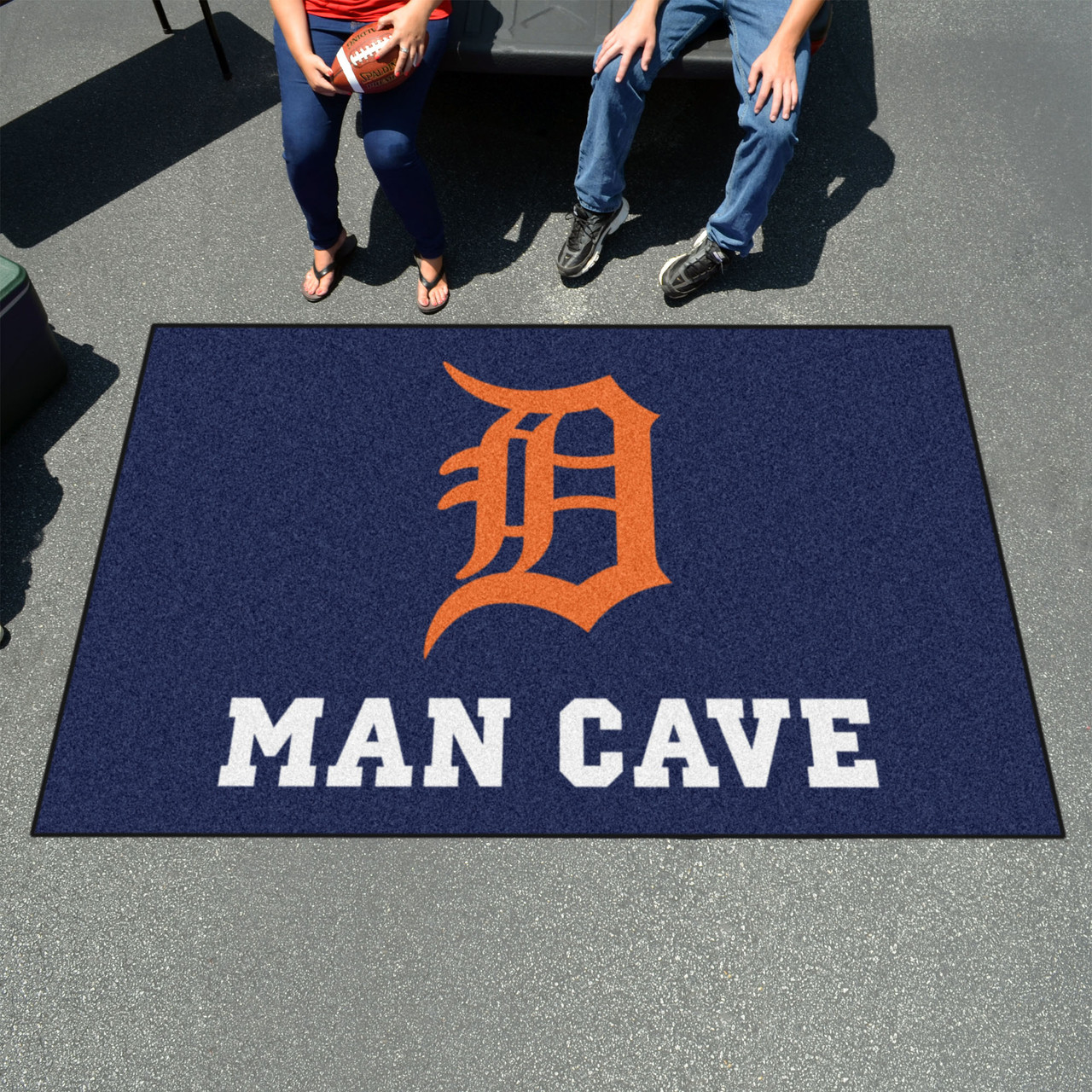 FANMATS MLB Detroit Tigers Orange 2 ft. x 2 ft. Round Area Rug