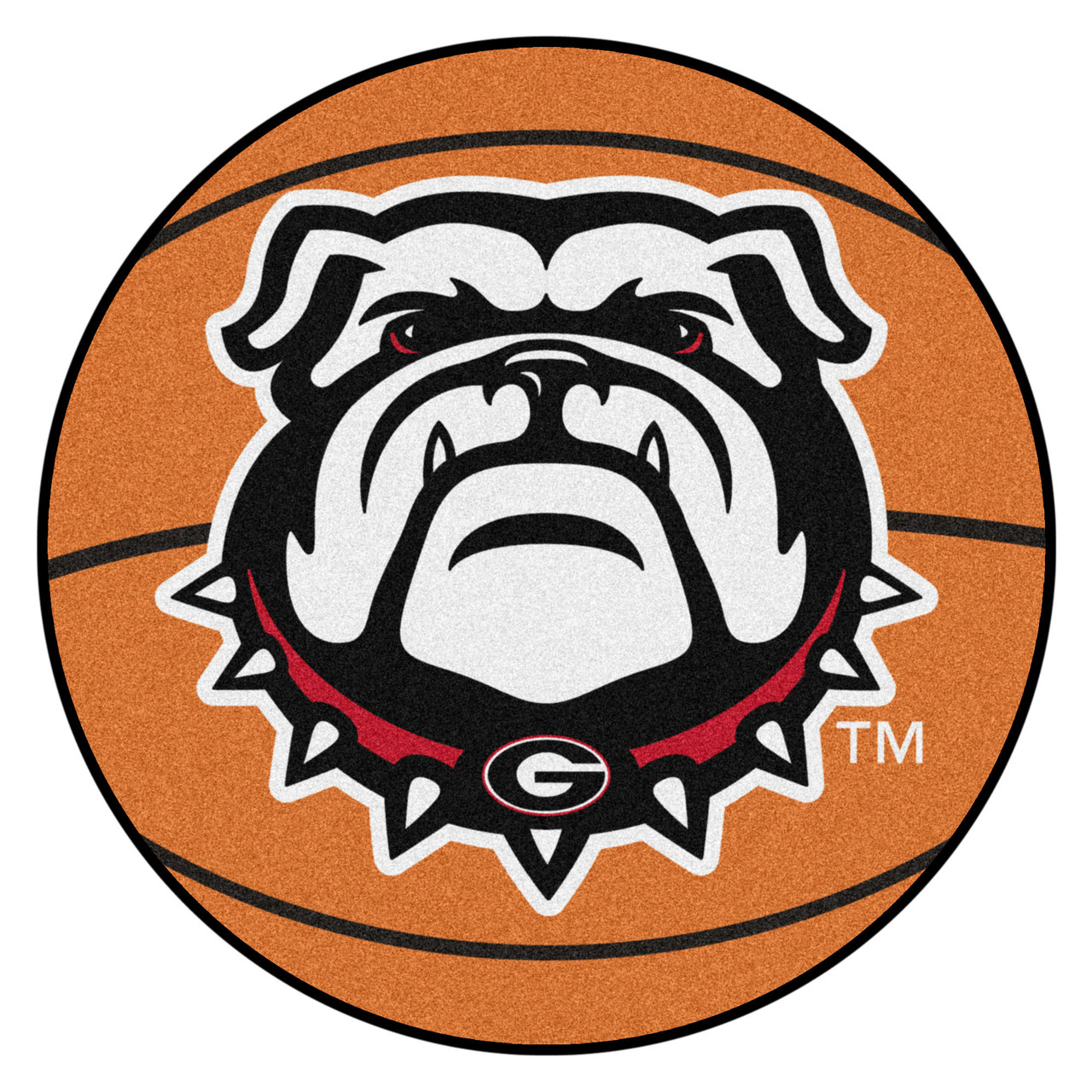 NCAA University of Georgia Bulldogs Basketball Shaped Mat Area Rug  Christmas Central