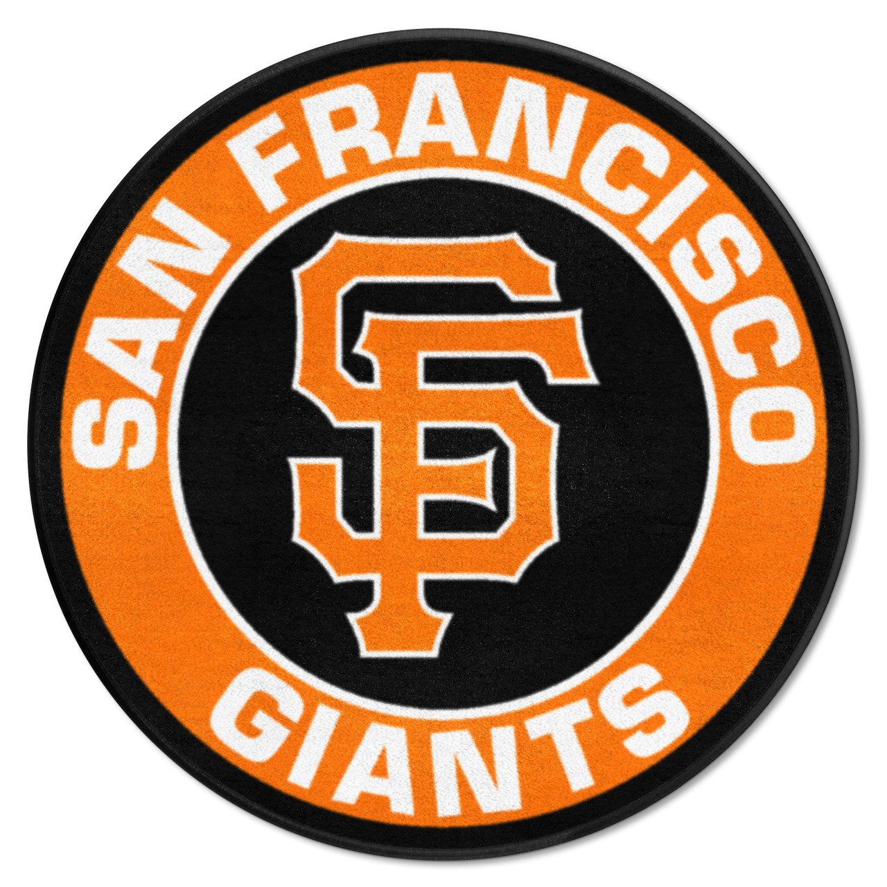 Orange MLB San Francisco Giants Round Welcome Door Mat 27