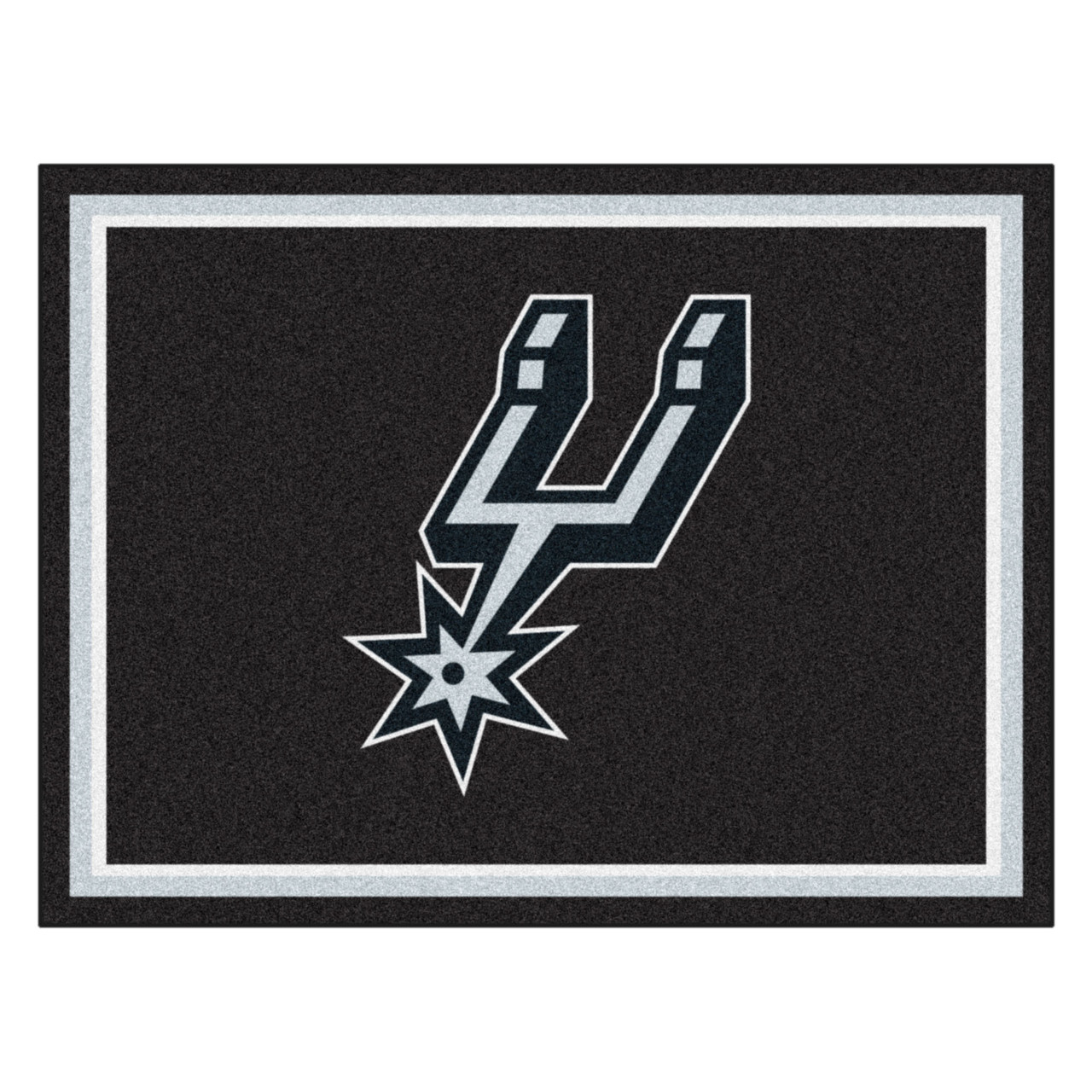 7.25' x 9.75' White & Black NBA San Antonio Spurs Plush Non-Skid Area ...